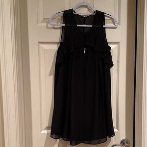 BCBGeneration Black Ruffle Mini Dress